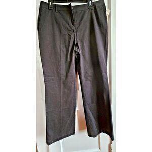 NWT TALBOTS HERITAGE BOOT woman‎ Sz 14 black cotton work pants